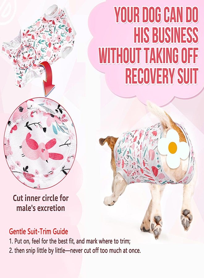 Lukovee Recovery Suit for Dogs, Zipper On Dog Surgery Suit for Female Male Dog, Onesies Bodysuit Prevent Licking Spay Abdominal Wounds Bandages E-Collar Alternative (Pink, M) - Image 4